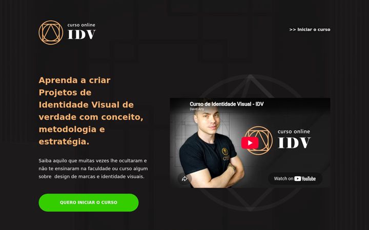 Screenshot di cursoidentidadevisual.com.br