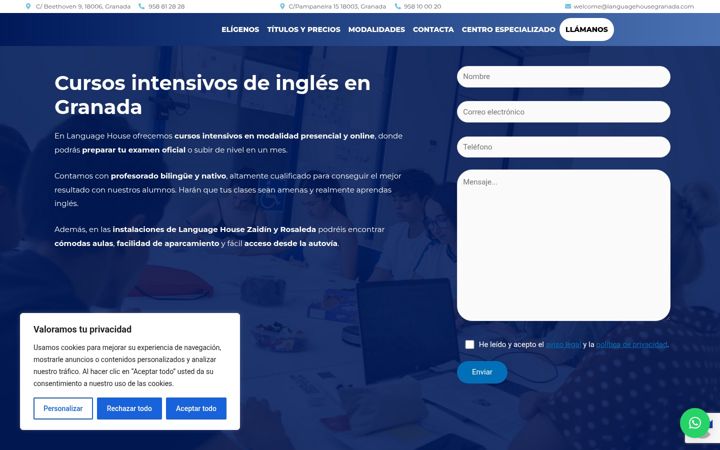 Screenshot of cursoinglesintensivo.com