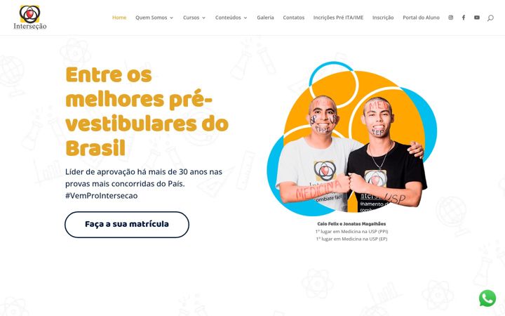 Screenshot di cursointersecao.com.br