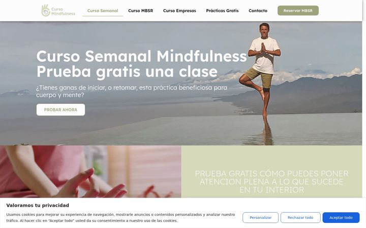 Screenshot of cursomindfulness.com