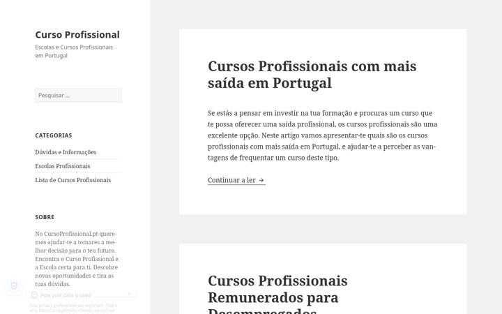 Screenshot of cursoprofissional.pt