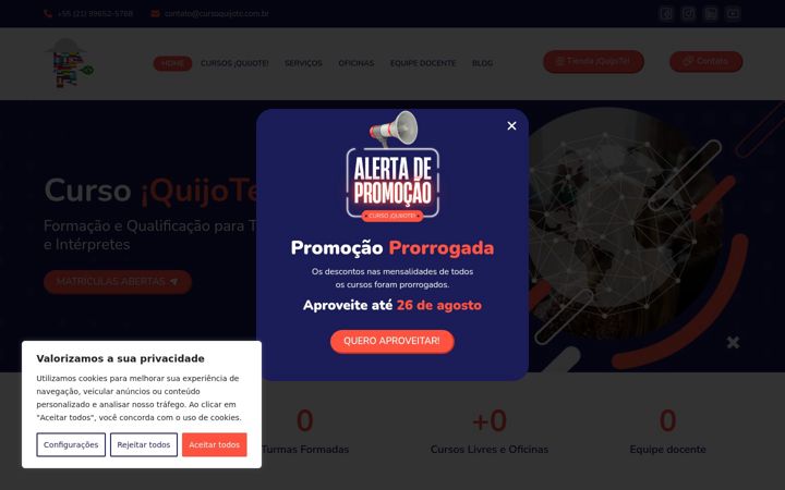 Screenshot di cursoquijote.com.br