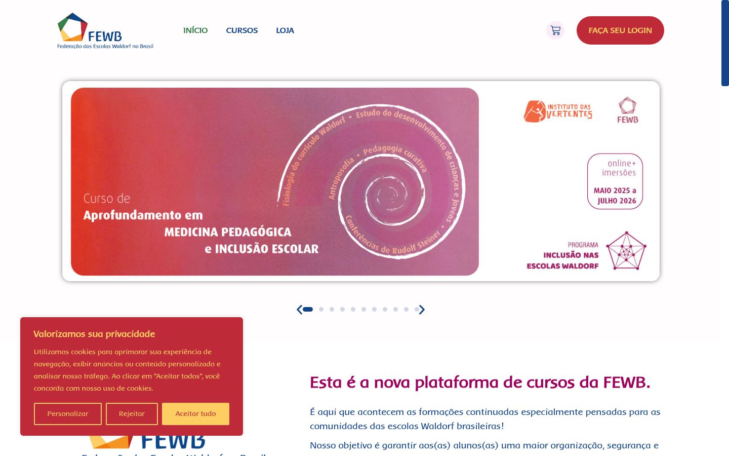 Screenshot tal-banner tal-kunsens muri qabel kwalunkwe interazzjoni