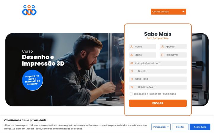 Screenshot of cursos360.pt