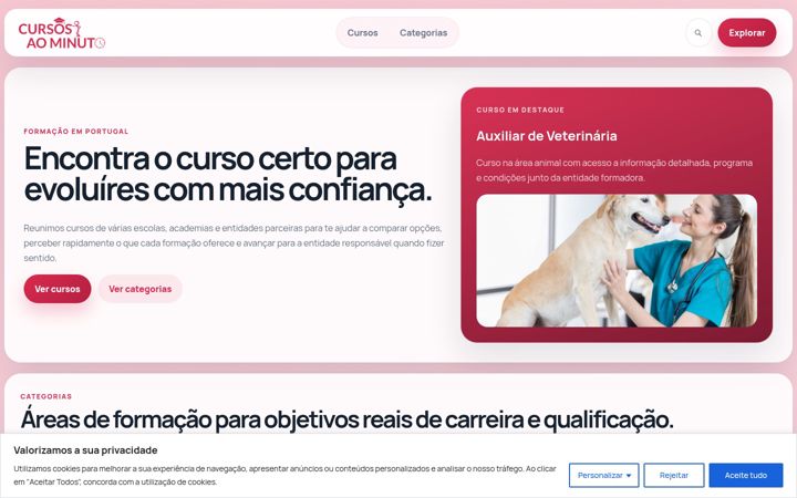 Screenshot of cursosaominuto.pt