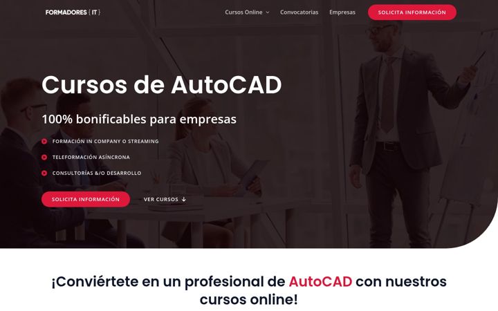 Screenshot of cursosautocad.es