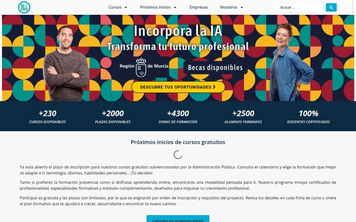 Screenshot of cursoscastraining.es