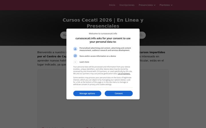 Screenshot of cursoscecati.info