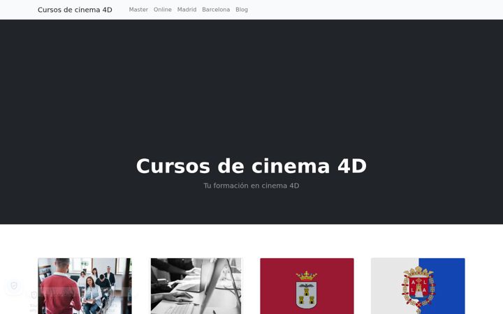 Screenshot of cursoscinema4d.com.es