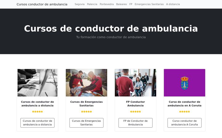 Screenshot of cursosconductorambulancia.com.es
