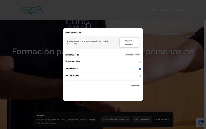 Screenshot of cursoscontencion.es