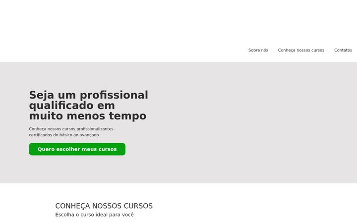 Screenshot di cursosdebeleza.com.br