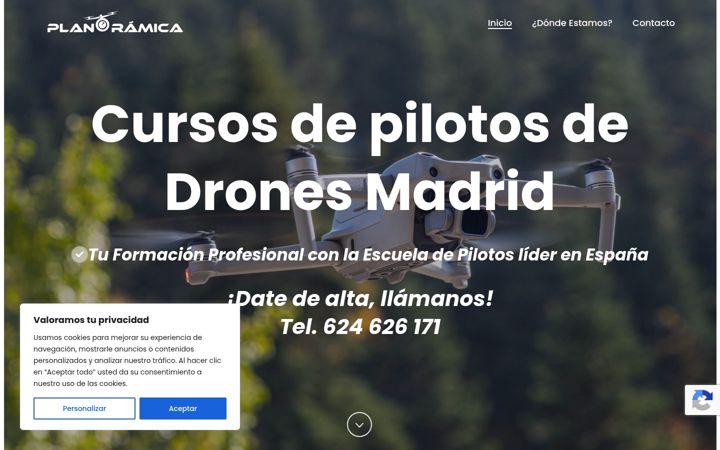 Screenshot of cursosdepilotosdedrones.com
