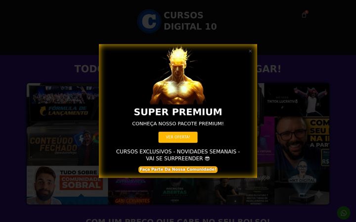 Екранна снимка на cursosdigital10.com.br