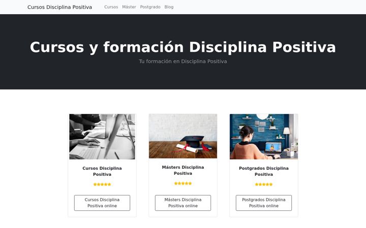 Snimka zaslona za cursosdisciplinapositiva.com.es