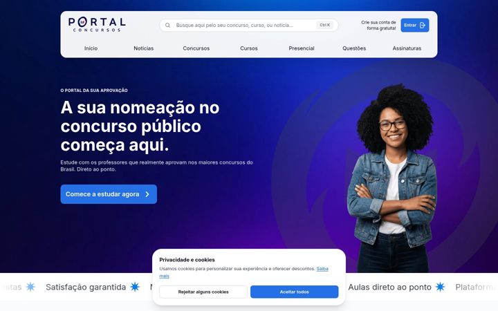 Екранна снимка на cursosdoportal.com.br