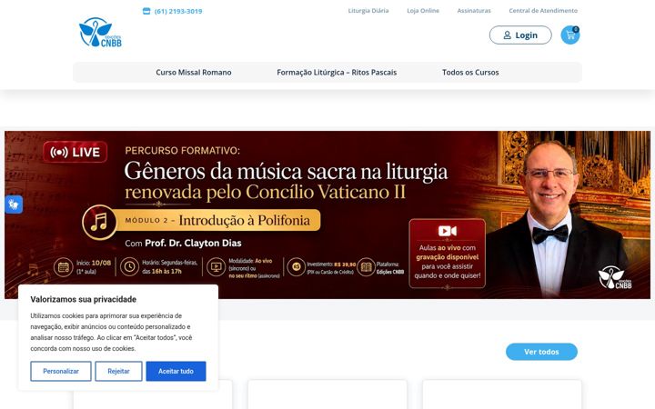 Екранна снимка на cursosedicoescnbb.com.br