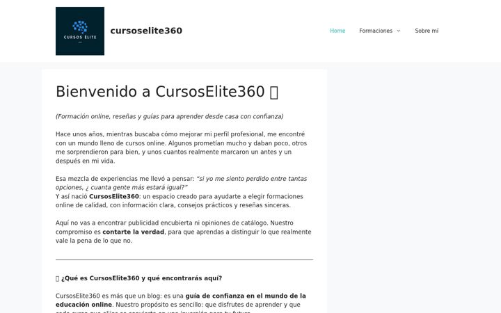 Screenshot of cursoselite360.com
