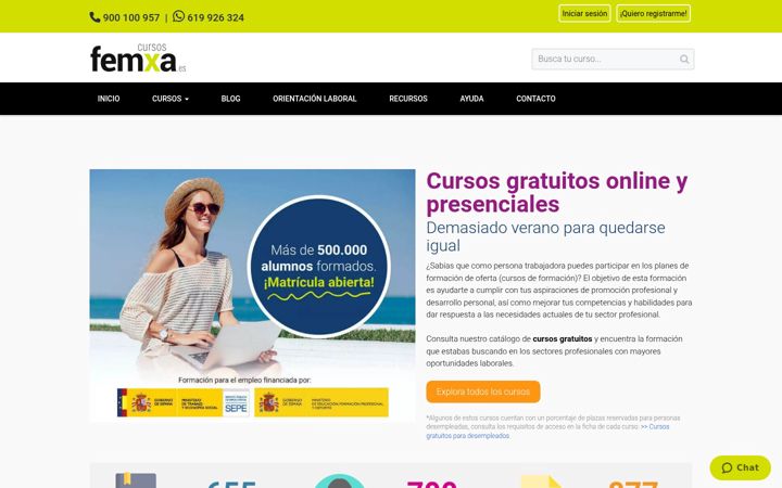 Screenshot of cursosfemxa.es