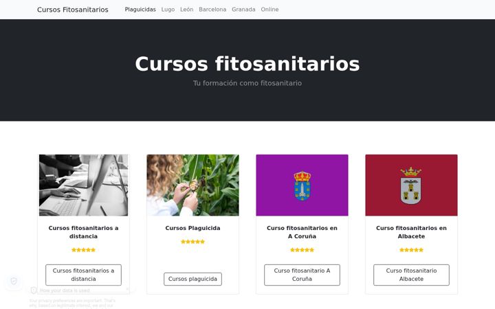 Snimka zaslona za cursosfitosanitarios.com.es