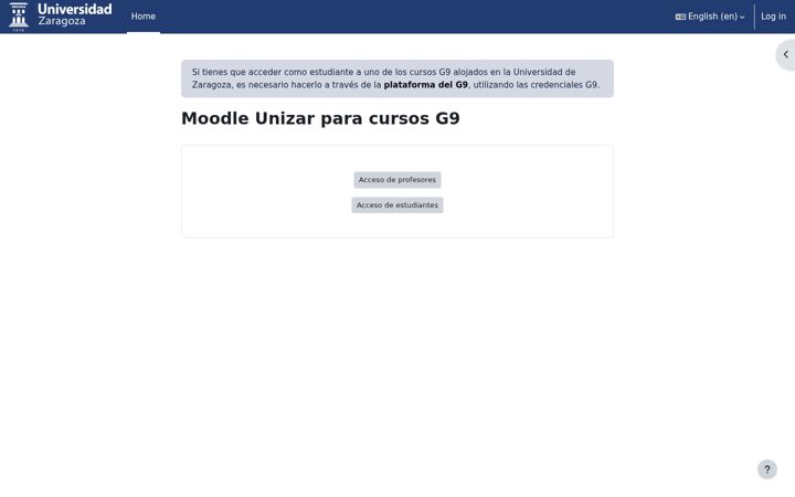 Snimka zaslona za cursosg9.unizar.es