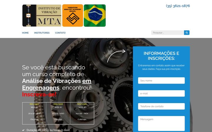 Екранна снимка на cursosivmta.com.br