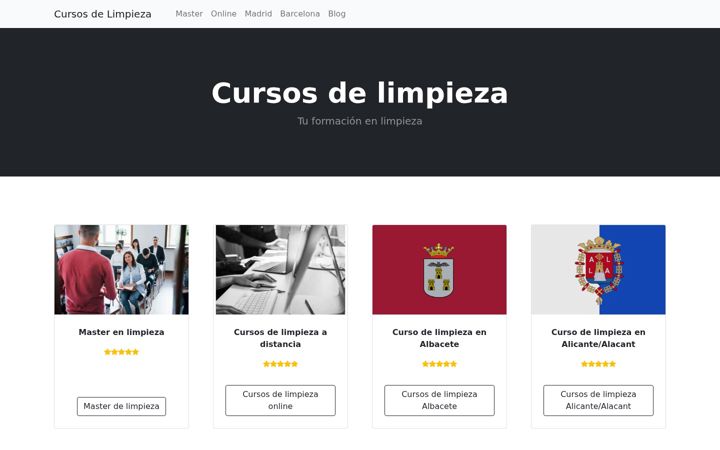 Snimka zaslona za cursoslimpieza.com.es
