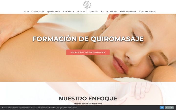 Screenshot of cursosmasoterapiabarcelona.com