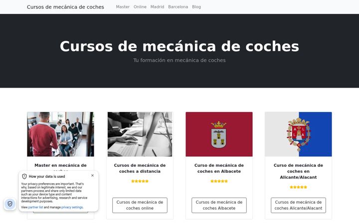 Екранна снимка на cursosmecanicodecoches.com.es