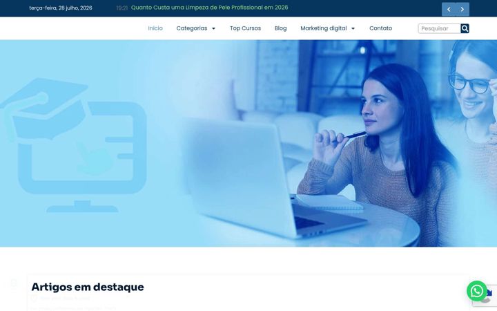 Screenshot of cursosmegaonline.com