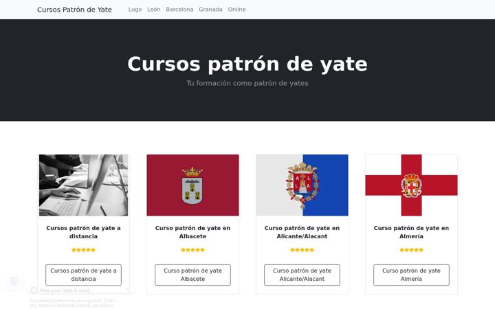 Екранна снимка на cursospatrondeyate.com.es