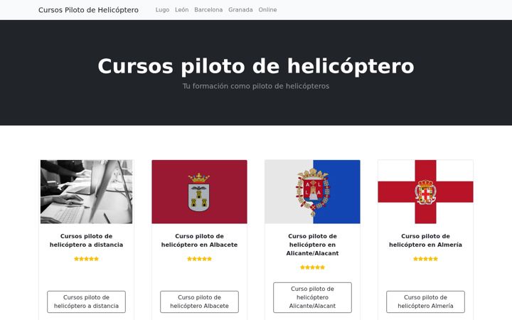 Екранна снимка на cursospilotohelicoptero.com.es