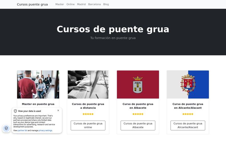 Екранна снимка на cursospuentegrua.com.es