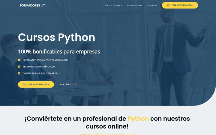Screenshot of cursospython.es
