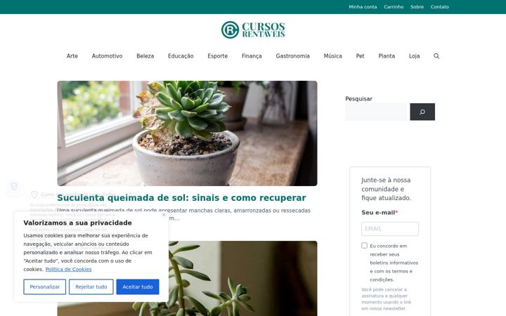Screenshot of cursosrentaveis.com.br