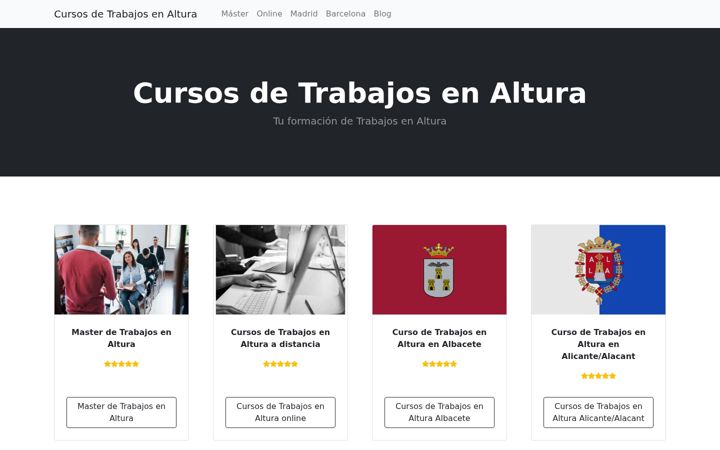 Screenshot of cursostrabajosenaltura.com.es