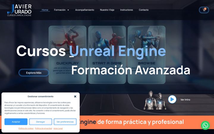 Screenshot of cursosunrealengine.com