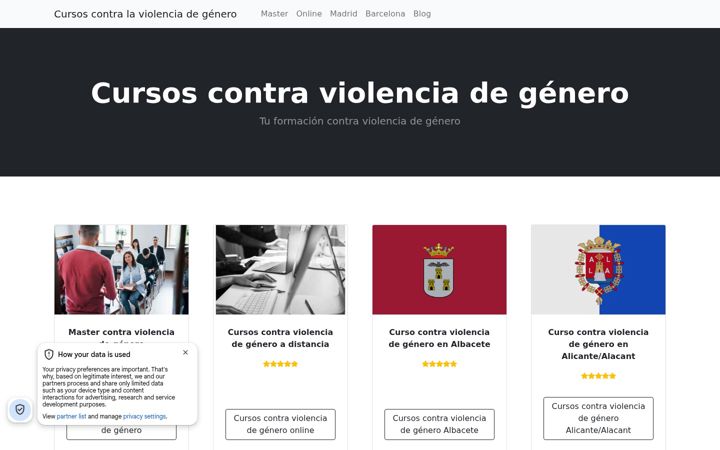 Zrzut ekranu cursosviolenciadegenero.com.es