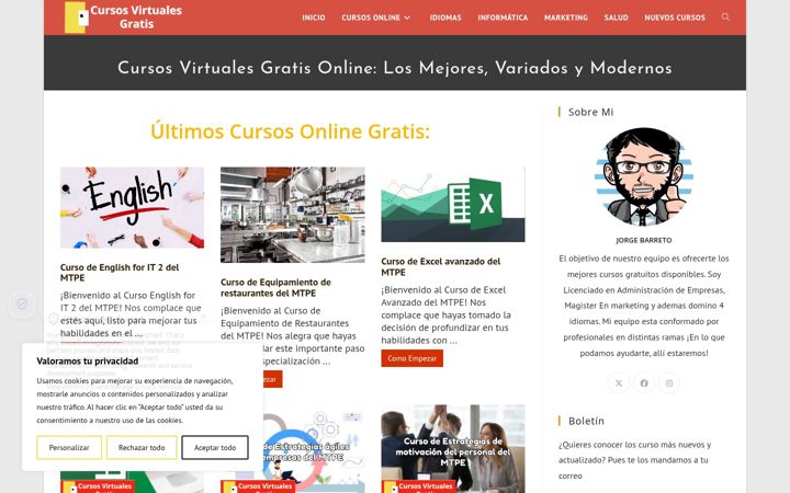 Screenshot of cursosvirtualesgratis.com