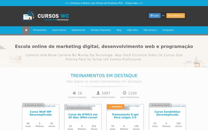 Екранна снимка на cursoswc.com.br