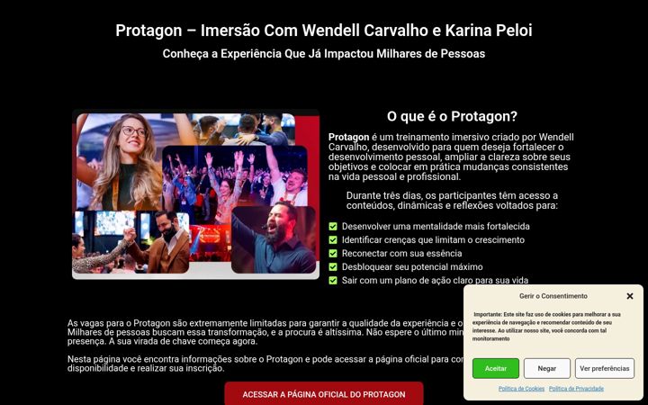 Screenshot of cursoswendell.com