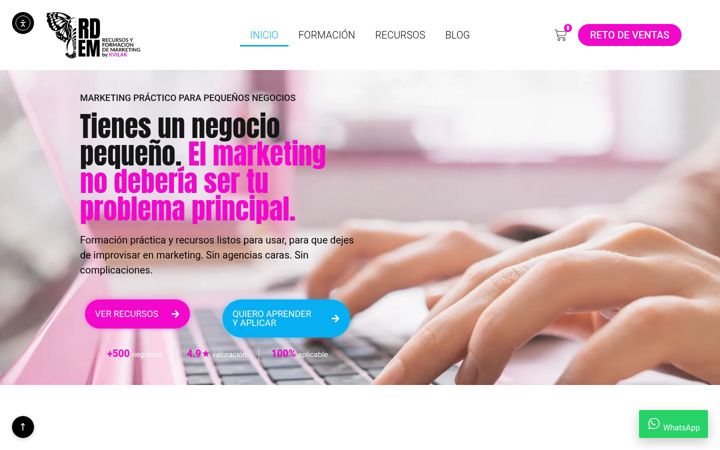 Screenshot of cursosyrecursosdemarketing.com