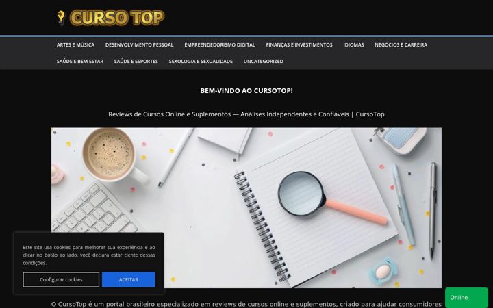 Screenshot of cursotop.com.br