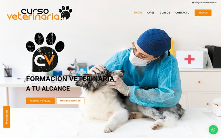 Zrzut ekranu cursoveterinaria.es