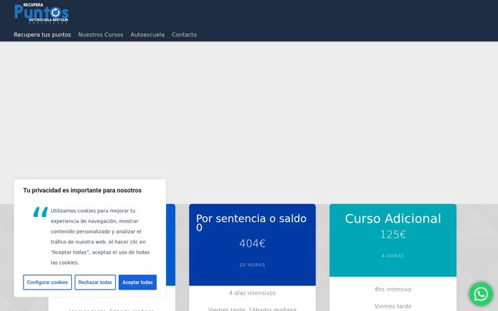 Screenshot of cursoxpuntos.com