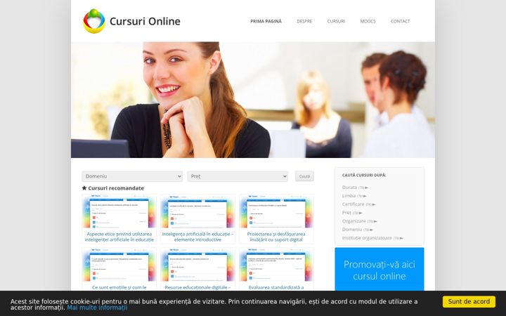 Zrzut ekranu cursuri-online.ro