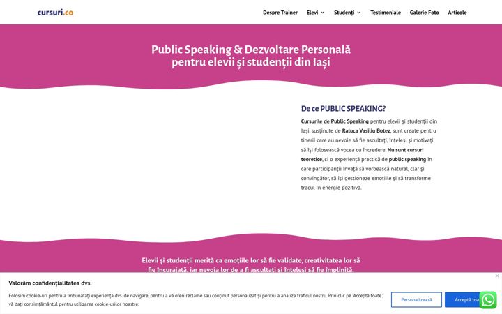 Screenshot of cursuri.co