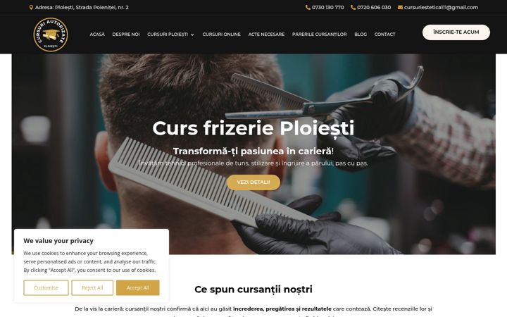 Screenshot of cursuriautorizateploiesti.ro