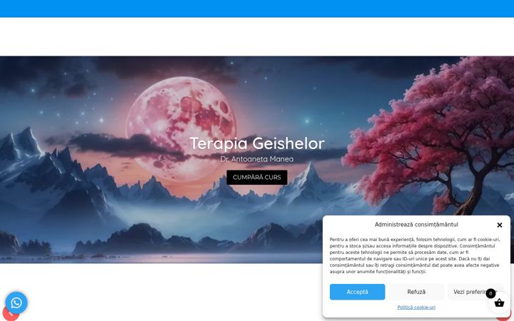 Screenshot of cursuricosmeticejaponezeterapiageishelor.ro