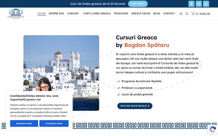 Screenshot of cursurigreaca.ro